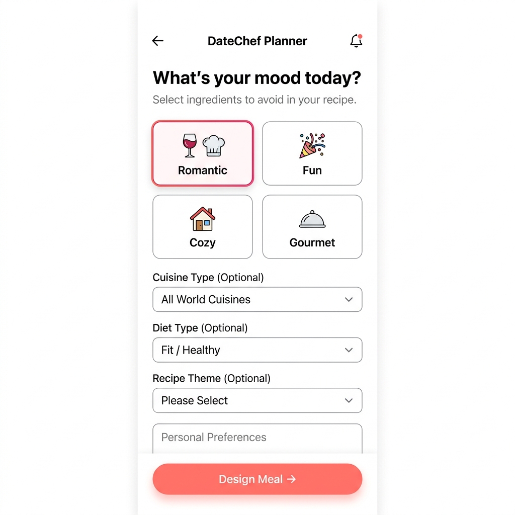Mood selection screen